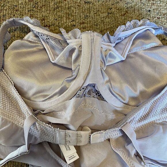 Auden Intimates Purple Lace Mesh Babydoll Chemise Nightie Lingerie Sexy Fairy S - Picture 6 of 12